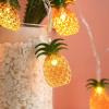 CAKERS Creative Home Decor String Lights|Warm White Silver Wire Fairy Lights|LED Ambient Light for Party Christmas Bedroom Patio,Pineapple,3m(9.8ft)-20LED-USB view 2
