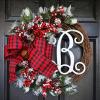 ShAzan Christmas Letter Garland American Christmas Door Hanging Vine Ring Decoration view 2