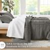 Comfort Spaces Grey Twin Size Comforter Set - 2 Pieces Pintuck Pleated Bedding Sets Twin, All Season Lightweight, Extra Softness Pre-Washed Microfiber Twin Bed Set, Shams, Twin/Twin XL view 2