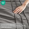 Comfort Spaces Grey Twin Size Comforter Set - 2 Pieces Pintuck Pleated Bedding Sets Twin, All Season Lightweight, Extra Softness Pre-Washed Microfiber Twin Bed Set, Shams, Twin/Twin XL view 3