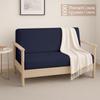 Twin-XL Size Armless Futon Covers - 100% Egyptian Cotton Futon Slipcovers - Zippered Couch Cover Sofa Bed Protector, Sleeper Sofa Cover, Machine Washable, Navy Blue view 3