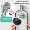 DAOYA Bathroom Shower Caddy Hanging - 3-Tier Organizer with Soap Holder & 6 Hooks for Towels, Sponge; Fits 21mm Shower Head Arm, Black view 2