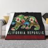 California Republic California Bear I Love Califor Blanket Gifts Funny Throw Blanket Flannel Blanket Soft Blanket Fuzzy Blanket Soft Cozy Lightweight Blanket for Sofa Bed Travel 40"x30" view 1