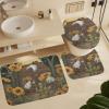 ZGDPBYF Bathroom Rugs Set Ultra Soft 3 Pieces Bath Rugs Non Slip, Cartoon Ghost Bathroom Mat, Bathroom Set with Toilet Rugs, Plant Cactus Perfect Plush Bathroom Mats for Bathroom Tub, Shower view 1