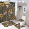 ZGDPBYF Bathroom Rugs Set Ultra Soft 3 Pieces Bath Rugs Non Slip, Cartoon Ghost Bathroom Mat, Bathroom Set with Toilet Rugs, Plant Cactus Perfect Plush Bathroom Mats for Bathroom Tub, Shower view 2