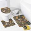 ZGDPBYF Bathroom Rugs Set Ultra Soft 3 Pieces Bath Rugs Non Slip, Cartoon Ghost Bathroom Mat, Bathroom Set with Toilet Rugs, Plant Cactus Perfect Plush Bathroom Mats for Bathroom Tub, Shower view 3