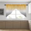 2 Piece Christmas Curtain Valances for Windows, Yellow Gray Gradient Rod Pocket Curtains Swag Topper Set, Light Filtering Window Curtains Valance Panels for Bathroom Bedroom 36"x36" view 1