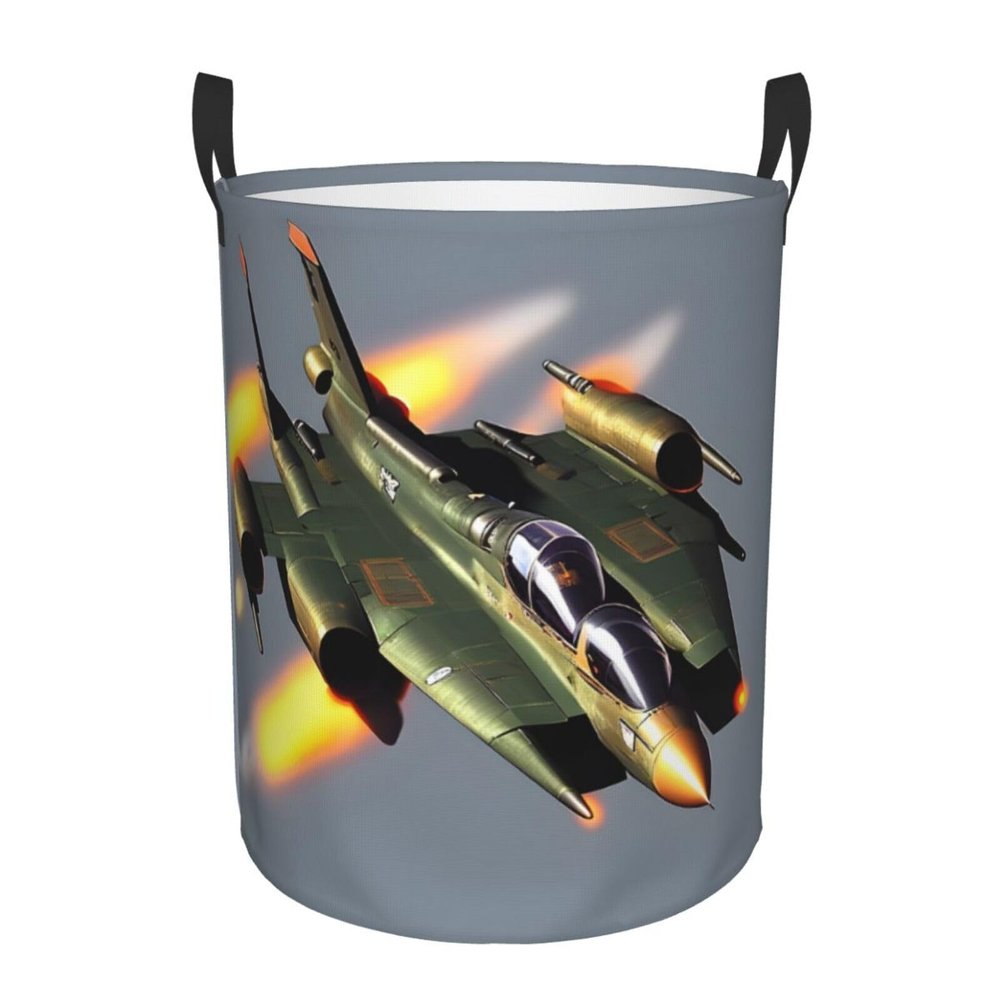 Jet Fighters Large Laundry Hampers, Collapsible Tall Clothes Baskets, Washing Bag For Bathroom, Bedrooms