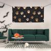 Paw Print print Party Banner Christmas Banner Birthday Bunting with Brass Grommets Party Decorations Backdrop for Christmas Wedding Winter New Year Home Decorations Party Supplies Small view 2