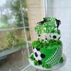 1Pcs Soccer Happy Birthday Cake Topper Glitter Happy Birthday Sign Football Player Cake Pick Decorations for Sport Theme Man Boy Girl Party Decoration Supplies Green view 3