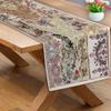 Treen Art Linen Indian Table Runner 16" W x 60" L, Ethnic 100% Cotton Embroidered Handcrafted Mirror Art Long Patchwork Dining Indian Table Cloth (White) view 2