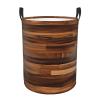 Wood Grain Large Laundry Hampers, Collapsible Tall Clothes Baskets, Washing Bag For Bathroom, Bedrooms view 1