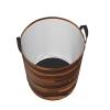 Wood Grain Large Laundry Hampers, Collapsible Tall Clothes Baskets, Washing Bag For Bathroom, Bedrooms view 3