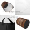 Wood Grain Large Laundry Hampers, Collapsible Tall Clothes Baskets, Washing Bag For Bathroom, Bedrooms view 4
