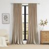 100% Full Blackout Champagne Beige Velvet Curtains 84 inch Long for Living Room,Set of 2 Liner Rod Pocket Back Tab Thermal Window Curtains Room Darkening Heavy Decorative Curtains Drapes for Bedroom view 3