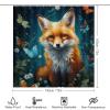 4 Pieces Butterfly Fox Shower Curtain Set Modern Cartoon Pattern Yellow Haired Animal Bathroom Decor Sets with Rugs Bathroom Accessories Set Bathroom Curtain Shower Set with 12 Hooks view 2