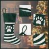 MOTUZP 19.4inch Christmas Stockings, Knitted Fireplace Stocking, Knitted Christmas Tree Hanging Stocking Ornaments for Family Holiday Party Decoration (D) view 3