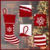 MOTUZP 19.4inch Christmas Stockings, Knitted Fireplace Stocking, Knitted Christmas Tree Hanging Stocking Ornaments for Family Holiday Party Decoration (D) view 4