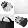 Dwrepo Laundry Basket with Handles Brooklyn Bridge Printed Round Laundry Hamper Waterproof Clothes Storage Basket Lightweight Dirty Clothes Hamper view 4