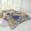 RIVINE Wassily Kandinsky Style Duvet Cover Set 3 Pieces Improvisation No 30 Cannons Soft Bedroom Bedding Set with 2 Pillow Shams 4 Ties Zipper King view 1