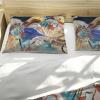 RIVINE Wassily Kandinsky Style Duvet Cover Set 3 Pieces Improvisation No 30 Cannons Soft Bedroom Bedding Set with 2 Pillow Shams 4 Ties Zipper King view 4