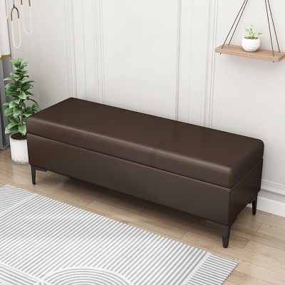 SAZDFY Pu Leather Storage Bench, Upholstered Bed of End Bench Classic Shoe Bench, Luxury Ottoman Bench Footstool with Storage for Living Room, Entryway, Hallway, Support 330lbs