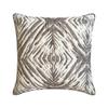 The HomeCentric Decorative Throw Pillow Cases Grey 14"x14" (35x35 cm) Cotton Printed & Quilted Cushion Covers for Sofa, Abstract Modern - Optic Gaze view 1