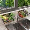 Wall Mounted Fruit And Vegetable Rack, Stainless Steel Fruit Vegetable Rack, Black / White Fruit Vegetable Storage Basket, Metal Wire Storage Baskets, Perfect For Fruit, Vegetables, Snacks fruit and v view 4