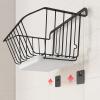 Fruit Vegetable Storage Basket,wall Mounted Fruit And Vegetable Rack, For Storing Organizing Fruit Vegetables Eggs Snacks Breads, Stainless Steel Fruit And Vegetable Rack, Black fruit and vegetable ra view 3