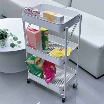 3-Tier Metal Rolling Storage Cart, Fruit Vegetable Trolley , Rotating Storage RackRotating Storage Shelves For KitchenPerfect For Fruit, Vegetables, Snacks, Black fruit and vegetable rack ( Color :
