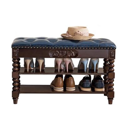 CHICKEN Shoe Bench Wooden Shoe Changing Stool Nordic Wearing Shoe Stool Home Storage Storage Stool Door Can Sit Shoe Cabinet Shoe Shelf for Entryway (Color : A, Size : M 100cm)