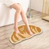 UKELER Funny Bathroom Rugs Cute Croissant Shape Washable Accent Home Decoration Rugs Non-Slip Fluffy Small Bath Rugs for Sink, Bathroom, Bedroom, Kids Room 25''16'' view 4