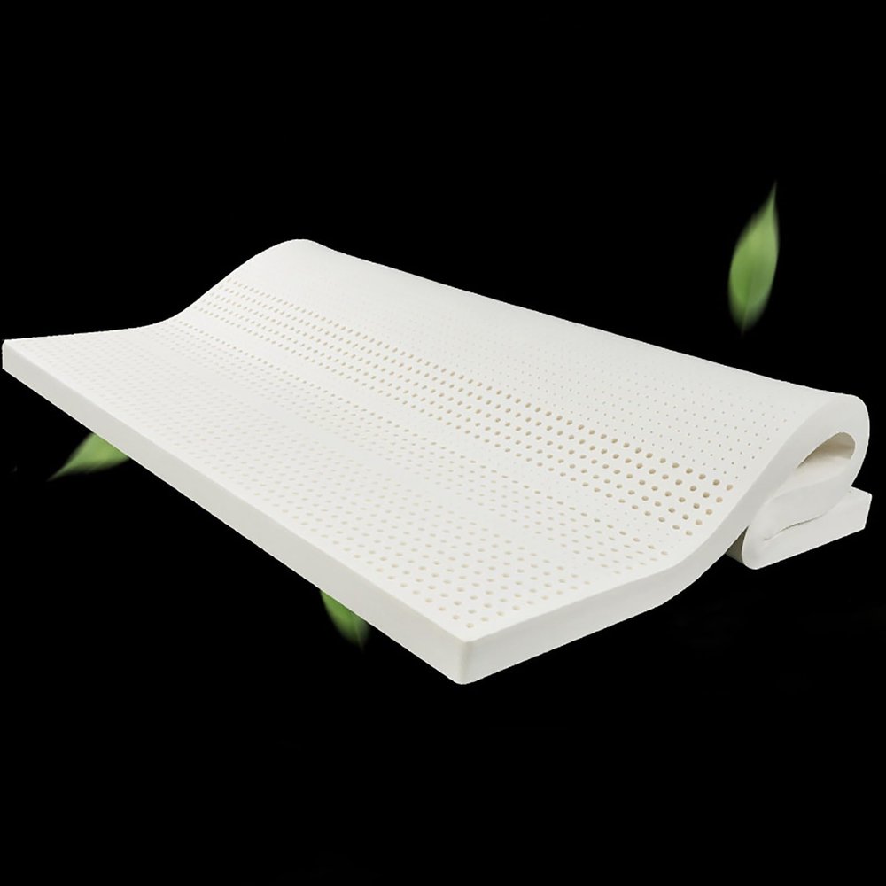 NaKeah Organic Latex Mattress Topper with Removable Cover Mattress Topper for Back Pain Soothing Pressure Point Relief,7.5cm,180x200cm