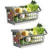Hanging Kitchen Baskets Wire Storage Basket, Fruit And Vegetable Rack In 304 Stainless Steel, For Cabinet Pantry Organization And Kitchen, Bathroom, Wall Mounted Fruit And Vegetable Rack, Black fruit view 1
