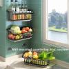 Hanging Kitchen Baskets Wire Storage Basket, Fruit And Vegetable Rack In 304 Stainless Steel, For Cabinet Pantry Organization And Kitchen, Bathroom, Wall Mounted Fruit And Vegetable Rack, Black fruit view 2