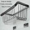 Hanging Kitchen Baskets Wire Storage Basket, Fruit And Vegetable Rack In 304 Stainless Steel, For Cabinet Pantry Organization And Kitchen, Bathroom, Wall Mounted Fruit And Vegetable Rack, Black fruit view 3