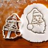 BAKERLOGY Set of 2 Santa Claus Cookie Cutters - Detailed Biscuit Cutter Design for Baking and Crafts, ideal on fondant, dough, clay view 3