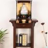 Temple for Home Buddhist Cabinet Wall Mounted Modern and Minimalist Worship of The God of Wealth, Guanyin, Elevated Buddha Platform Puja Mandir for Home view 3