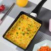 Rushbom Frying Pan, Tamagoyaki Rectangular Non Stick Saucepan Plastic Handle Black Omelet Frying Pan view 1