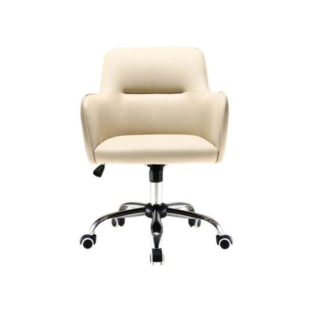 Computer Chair, Office Chair Ergonomic Office Chair Computer Desk Chair Office Chair Lift Leisure Meeting (Color : Beige)