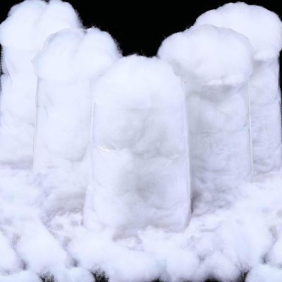 Shappy 42.33 Ounce/ 1200 g Christmas Fake Clouds Snow Decoration Artificial White Cloud Fiber Faux Fluffy Snow Indoor Soft Artificial Fake White Cotton Winter Craft Decor Xmas Tree Village Displays