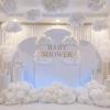 Shappy 42.33 Ounce/ 1200 g Christmas Fake Clouds Snow Decoration Artificial White Cloud Fiber Faux Fluffy Snow Indoor Soft Artificial Fake White Cotton Winter Craft Decor Xmas Tree Village Displays view 2