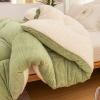 FDISDIFH Luxurious Faux Lamb Wool Quilt, Winter Blanket Breathable Warmth Bed Comforter, Double-Sided Velvet Quilt Thickened Autumn Spring Plush Comforter Core (Khaki 200x230cm(3kg)) view 2