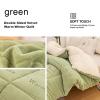FDISDIFH Luxurious Faux Lamb Wool Quilt, Winter Blanket Breathable Warmth Bed Comforter, Double-Sided Velvet Quilt Thickened Autumn Spring Plush Comforter Core (Khaki 200x230cm(3kg)) view 3