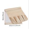 Jaugufiy PU Leather Sofa Armrest Organizer Couch Arm Storage Bag Sofa Arm Couch Caddy Anti-Spill Armrest Remote Control and Cellphone Organizer Holder (Gold) view 2