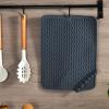 Silicone Dish Drying Mat for Kitchen Counter, Drying Mat with Tableware Fixed Slot, Non Slip Kitchen Dish Mat Heat Foldable and Portable view 3