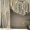 Modern- Macrame-Wedding- Woven Decoration-wall hanging Arch Backdrop Macram Wall Art Tapestry, (Natural Cotton Rope, W 140 X L 95 Inches) view 2