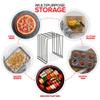 Stock Your Home Black (2 Pack) Extra Tall Steel Baking Pan Organizer Rack for Cabinet Storage or Kitchen Counter, Cookie Baking Sheet Organizer with Dividers, Muffin Tin and Cutting Board Holder view 4