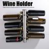 Vertical Wine Rack Wall Wine Holder, Stainless Steel Wall Mounted Vertical Red Wine Bottle Holder Rack for Household Bar Supplies (Stainless steel 8 holes) view 4
