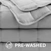 Casa Platino Premium Microfiber Down Alternative Quilted Blanket - Lightweight All Season Queen Size - Silver view 4